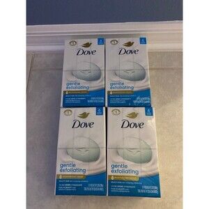 4 brand new dove gentle exfoliating soap bar bundle